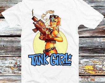 Tank Girl Naughty Poster T Shirt Vintage Retro Cool Gift Mens Womens Unisex Cartoon Anime Top Tee B326
