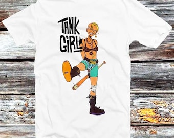 Angry Funny Baseball Bat Tank Girl T-Shirt Vintage Retro Cool Gift Mens Womens Unisex Cartoon Anime Top Tee B272