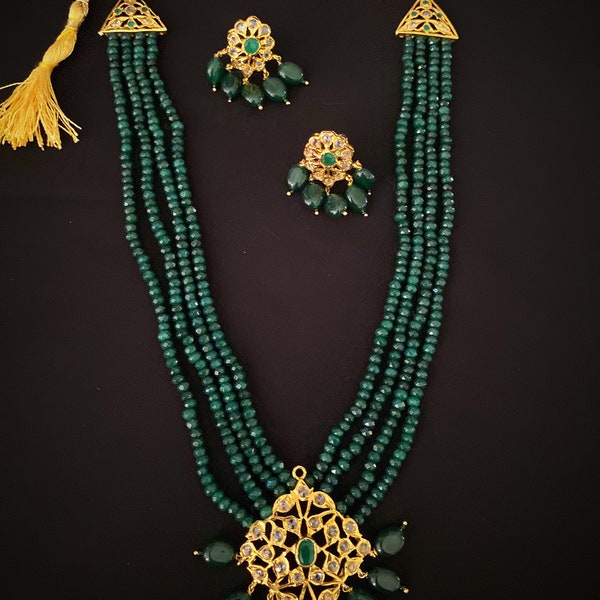 Antique Jadau Pendant Set