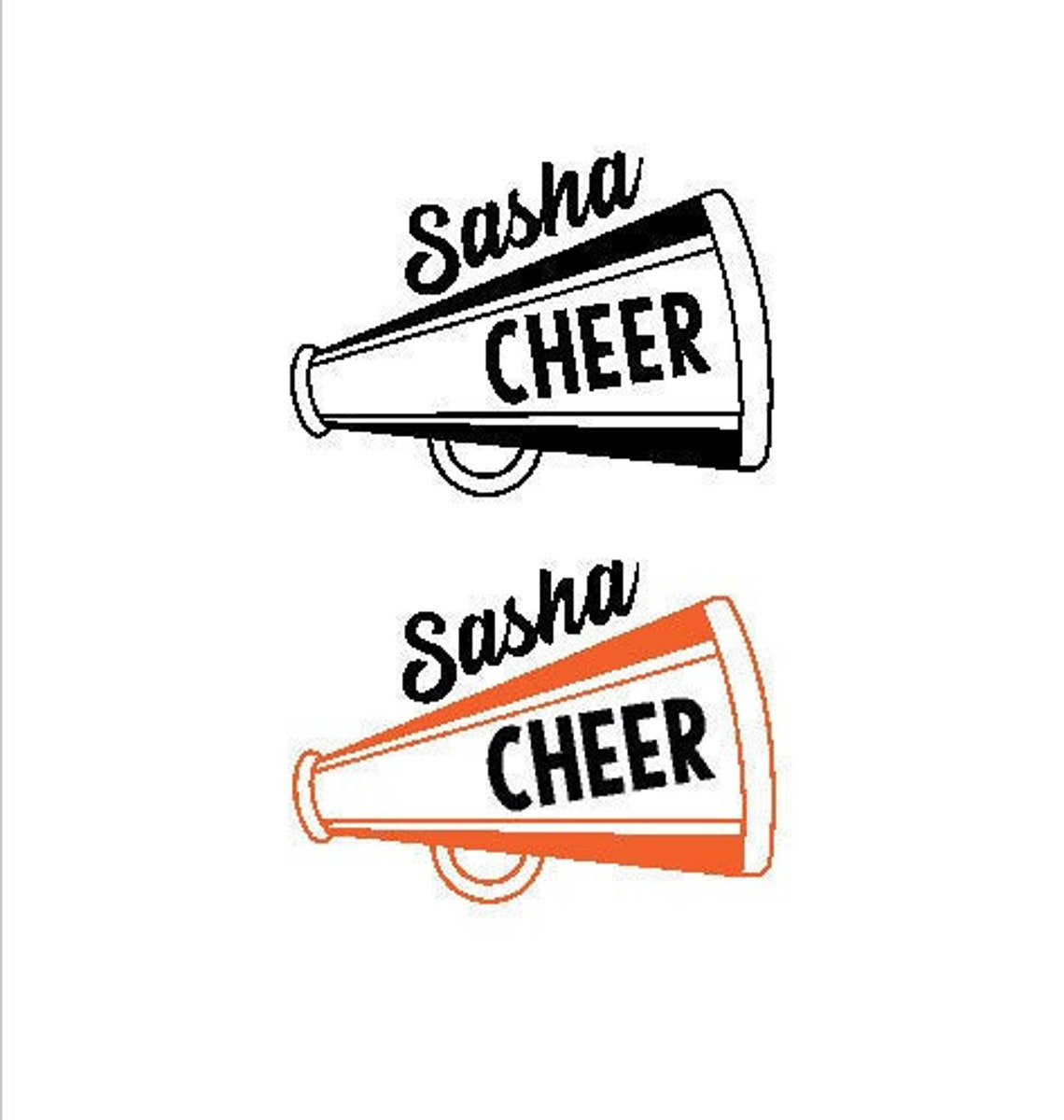 Cheer Megaphone Personalized Decal/ironon Etsy UK