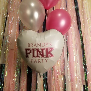 Personalized Pink Party Balloons