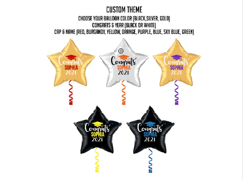 Personalized graduation balloons etsy