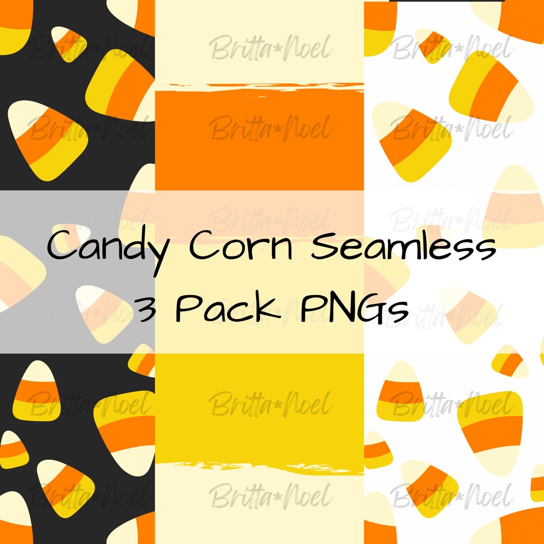 Candy Corn Seamless Design, Fall Halloween Candy Corn Seamless 3 Pack ...