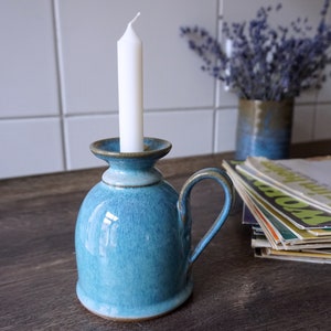Candlelight holder. Handmade from ceramic on the potter&#39;s wheel.