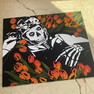 Lámina artística Tulipanes de militares / mini impresión de ilustración / operador fantasma