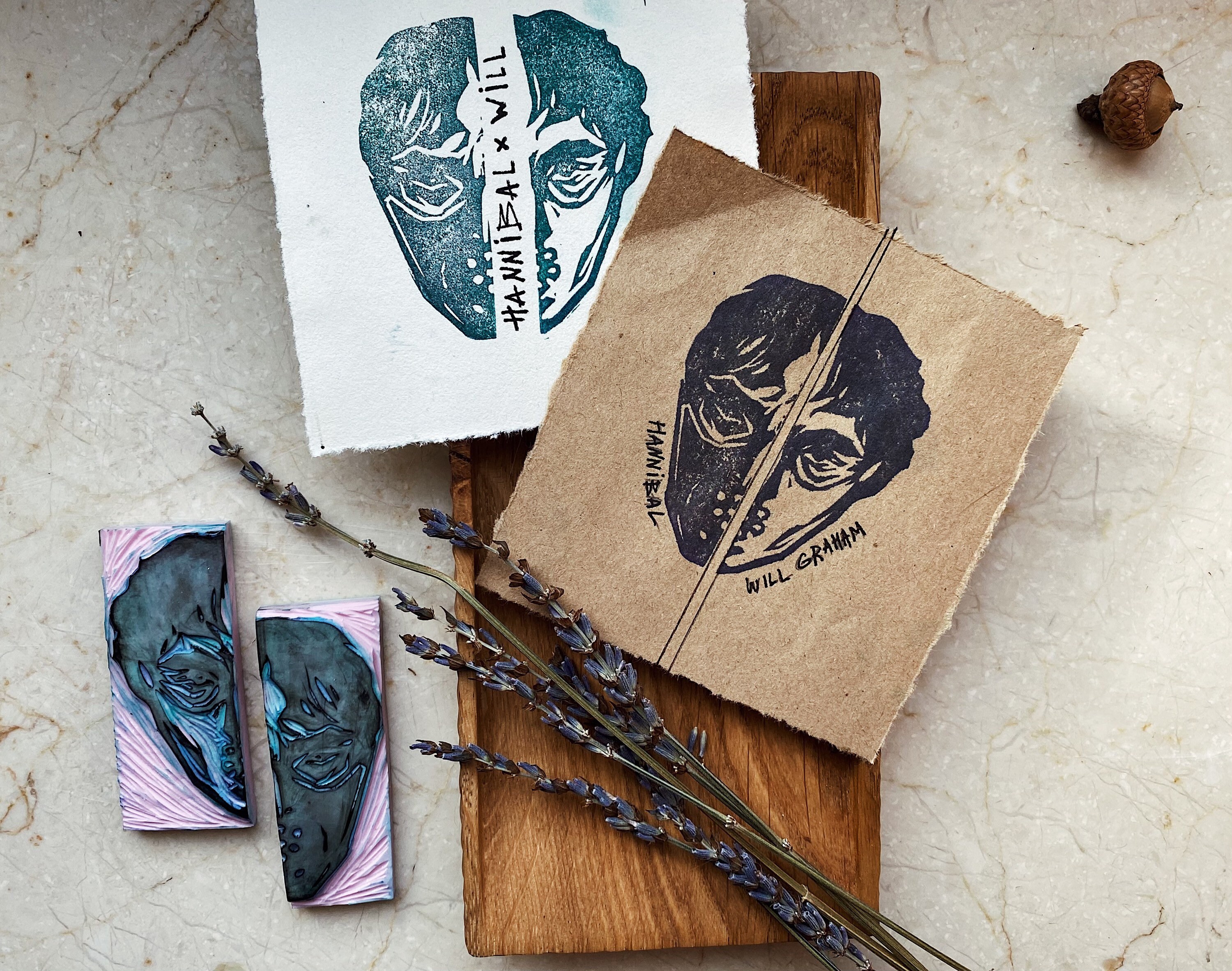 Hannibal Lecter Hand Carved Rubber Stamp Will Graham Etsy