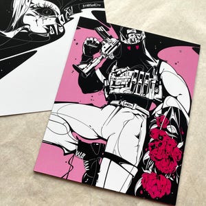 Operatorkunstprint, FPS-shooter, mat gelamineerd Kon