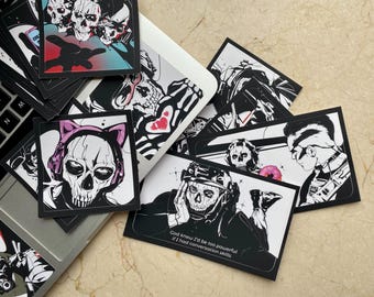 Stickers Skull Soldier, matte vinylstickers FPS-videogame