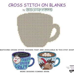 Cross Stitch Crazy, Mug, Cup, Blank, Coffee, Cross Stitch Blank, HDF, Laser Cut, Wood Blank, Cross Stitch Wonders, Counted Cross Stitch
