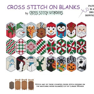 Christmas, Halloween, Sled, Sleds, Sleigh, Fits Wood Blank, Ornament, Counted Cross Stitch, Cross Stitch Wonders, PDF, Digital, Download