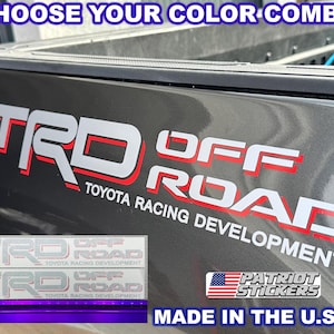 Pair (2) TRD Off Road Bed Decals Stickers, Fits Toyota Tacoma, Tundra, FJ, 4Runner