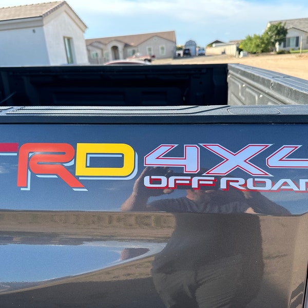 Toyota TRD Off-Road 4X4 Stickers, Heritage Retro Colors, for Tundra, Tacoma, FJ Cruiser, 4Runner