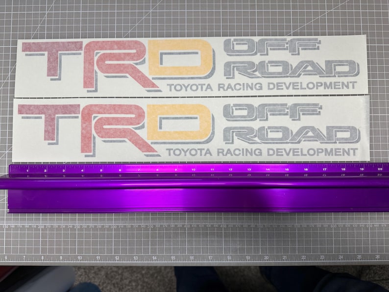 Trd Racing Lettering Pair (2) Heritage Color TRD off Road Bed Decals Stickers, Fits Toyota ...