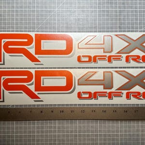Set of 22&quot; Toyota TRD 4X4 Off Road Stickers Decal, Multiple Color Options, Fits Tacoma, Tundra, 4Runner, FJ Cruiser, Land Cruiser