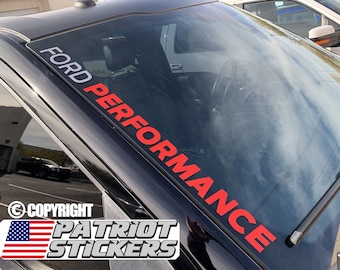 26" Ford Performance Windshield Sticker Decal, fits F-150 Raptor, F-250, F-350 Super Duty, Explorer ST, Focus ST RS