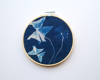 Oxalis Triangularis Cyanotype Hoop