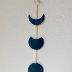 Black Amethyst Moon Phase Wall Hanging image 2