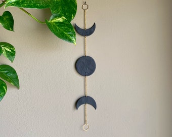 Dark Gray Mini Moon Phase Wall Hanging