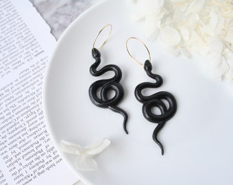 Snake Wire Hoop Earrings