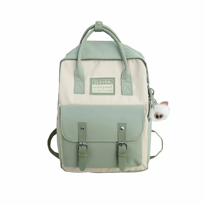 Women Nylon Backpack Candy Color Waterproof School Bags for Etsy UK