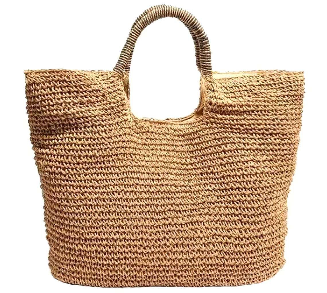 Fashion Summer Round Straw Beach Bag Rattan Women Handbag Etsy