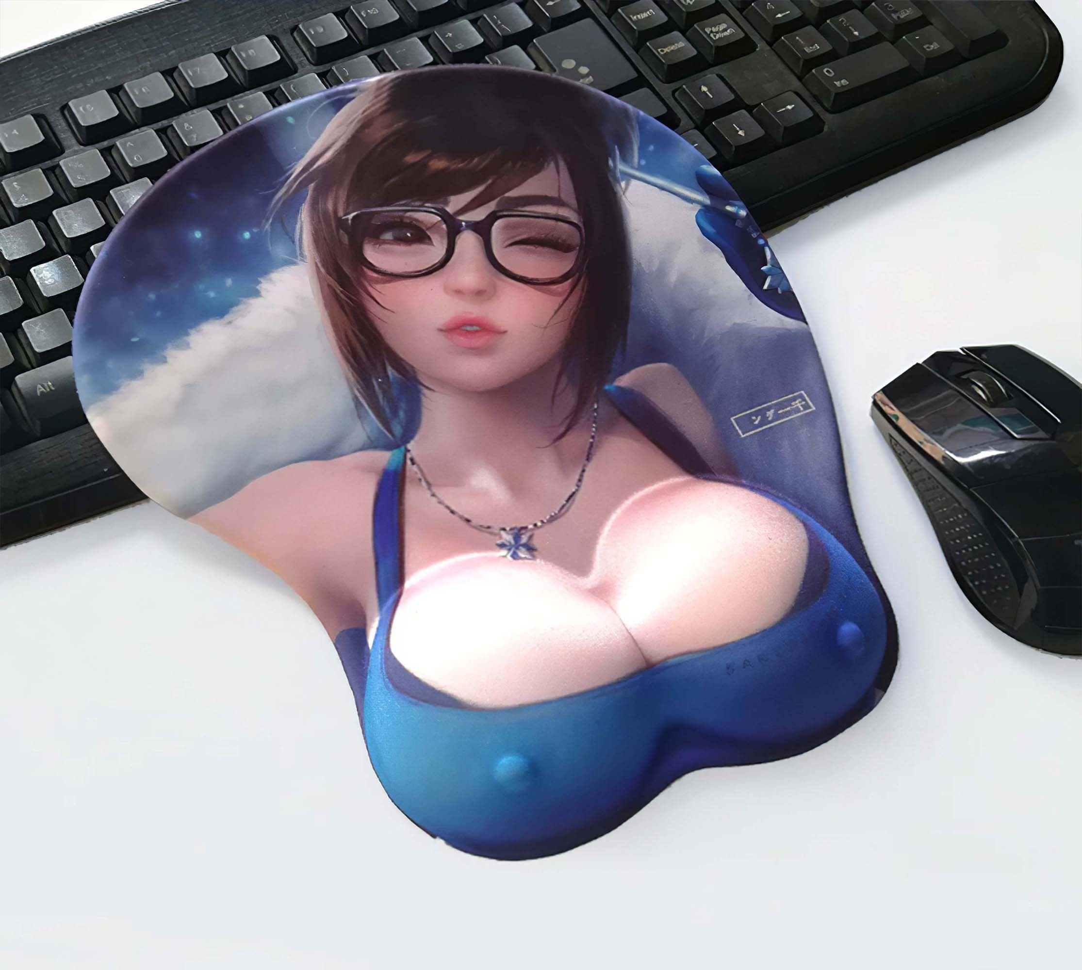 Sexy D Mouse Pad With Wrist Rest Soft Silica Gel Breast Sexy Etsy