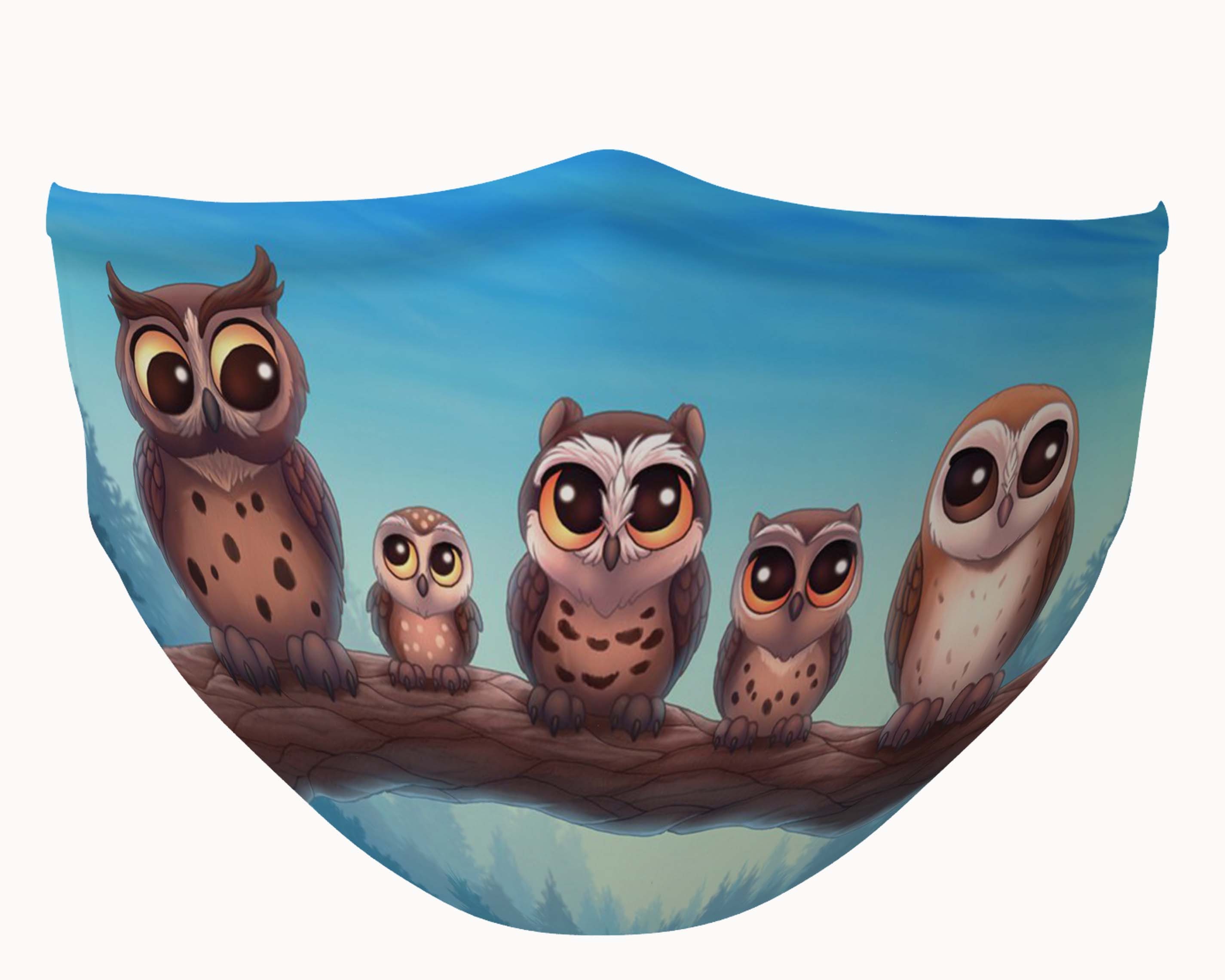 Owl face mask Washable mask animal face mask Cute Owl mask Etsy