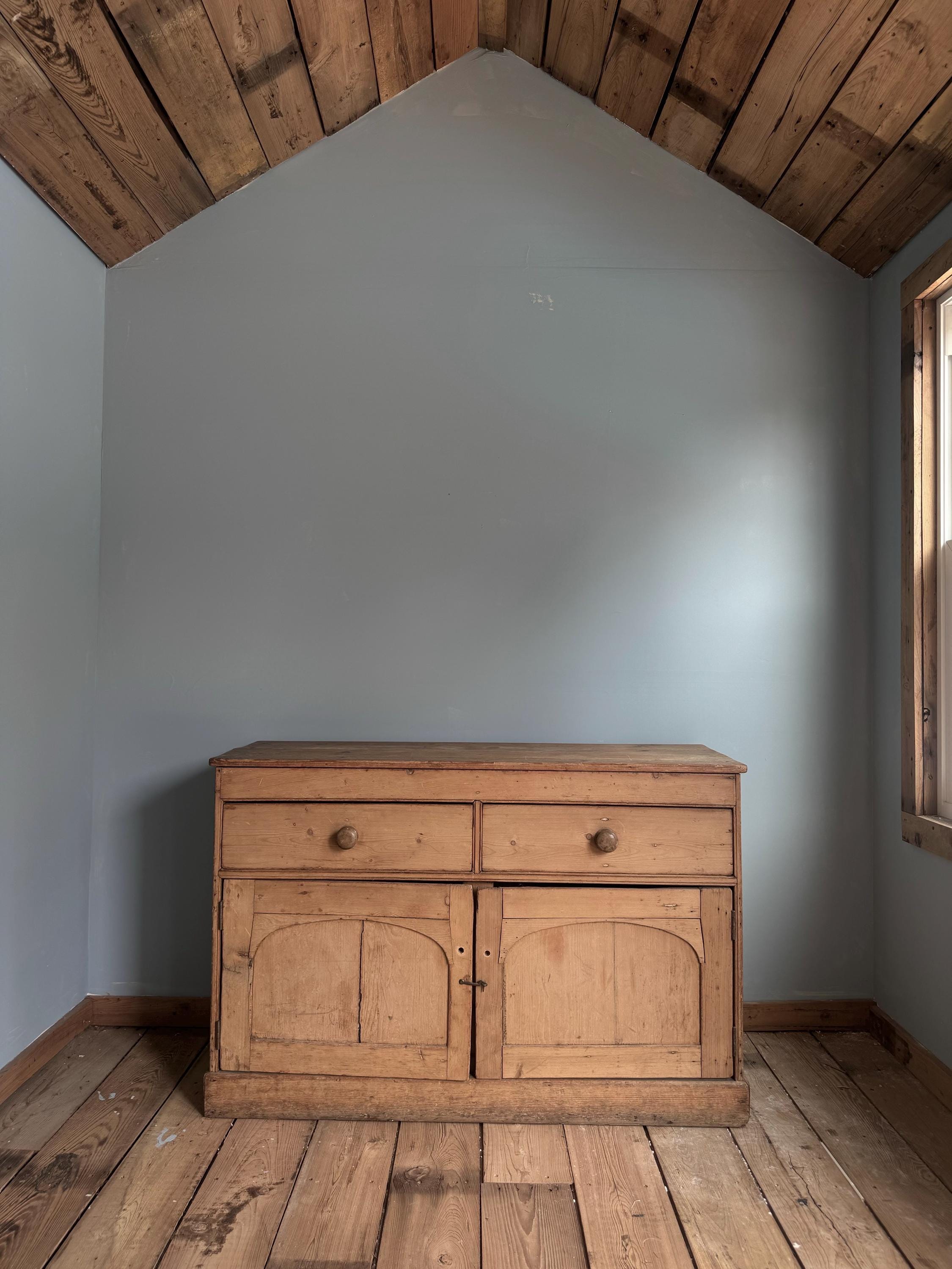 Antique English Pine Sideboard