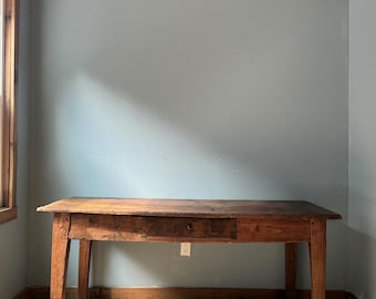 Antique French Oak Harvest Table