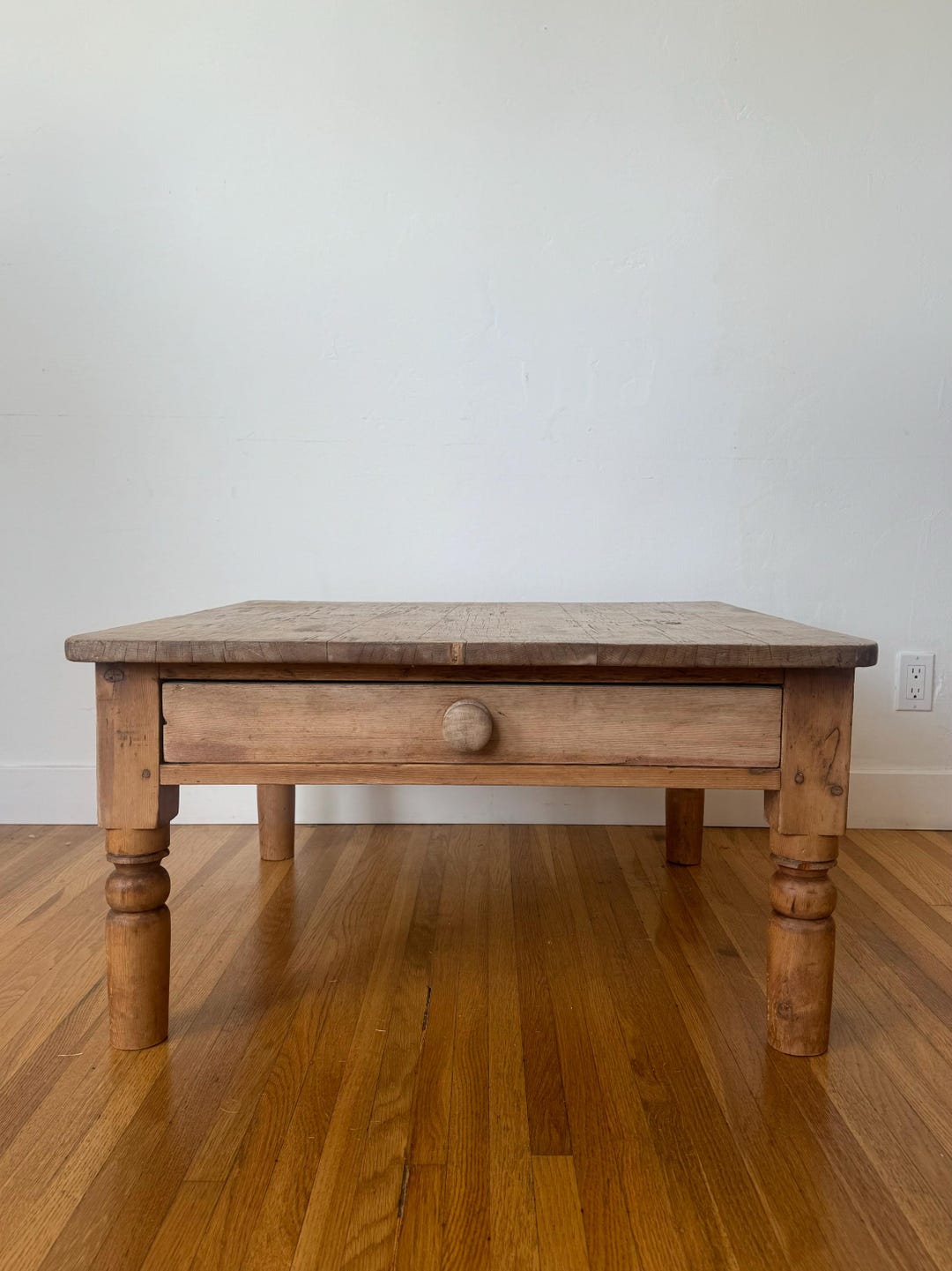Antique English Pine Coffee Table Etsy