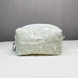 Handgefertigte Gesteppte Waldfreunde Gaze Schminktasche Box Beutel