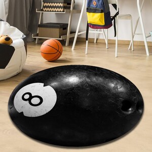 Bowling Ball Rug, Bowling Alley Decor, Man Cave Decor, Arcade Room Rug, Unique Bowling Gifts, Game Room Rug, 8 Ball Rug,Housewarming Gift