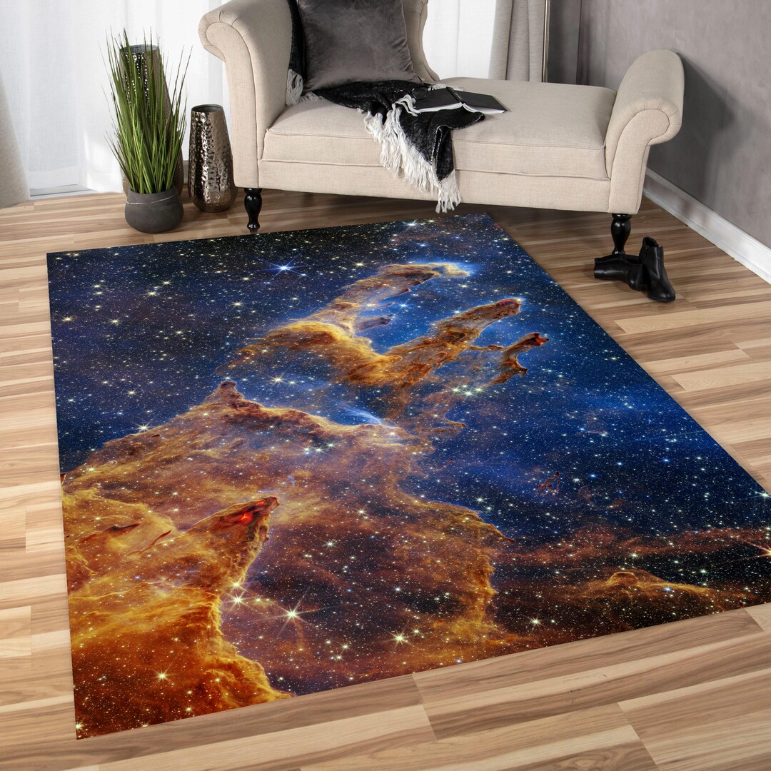 James Webb Space Rug: Pillars of Creation Nebula Galaxy Area Rug - Etsy