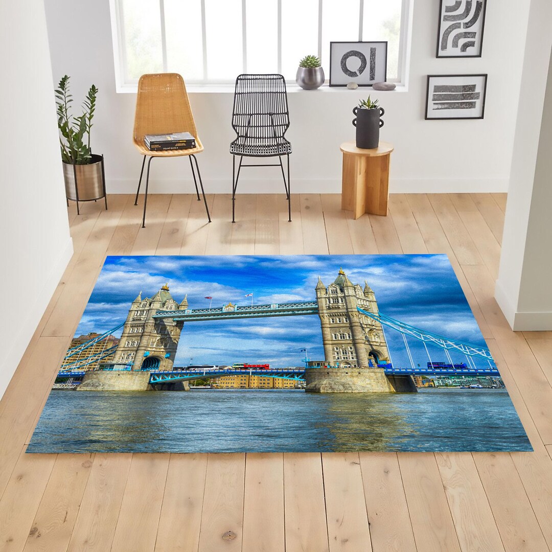 London Rug London Bridge Rug: United Kingdom Home Decor, Customizable Design - Etsy