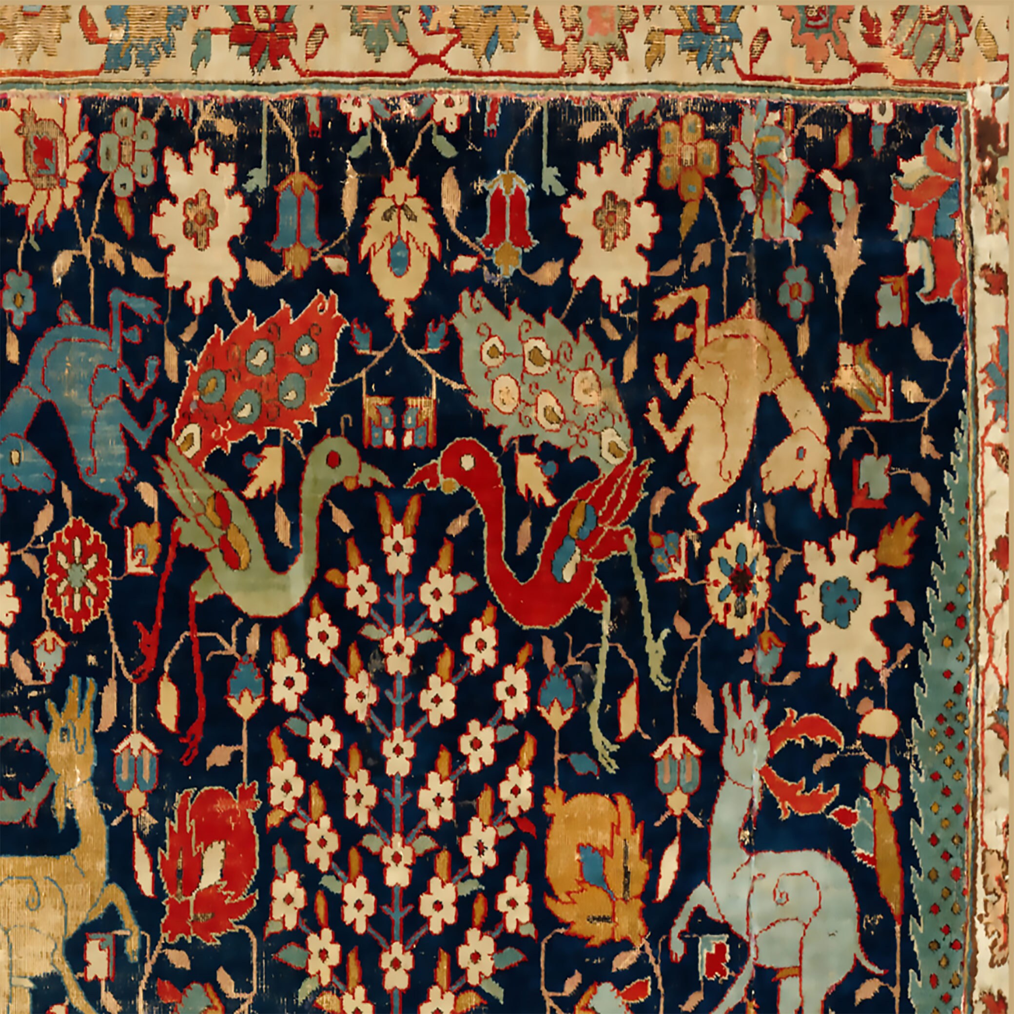 Persian Rug Persian Rug Animal Persian Rug 9x12persian Rug Etsy