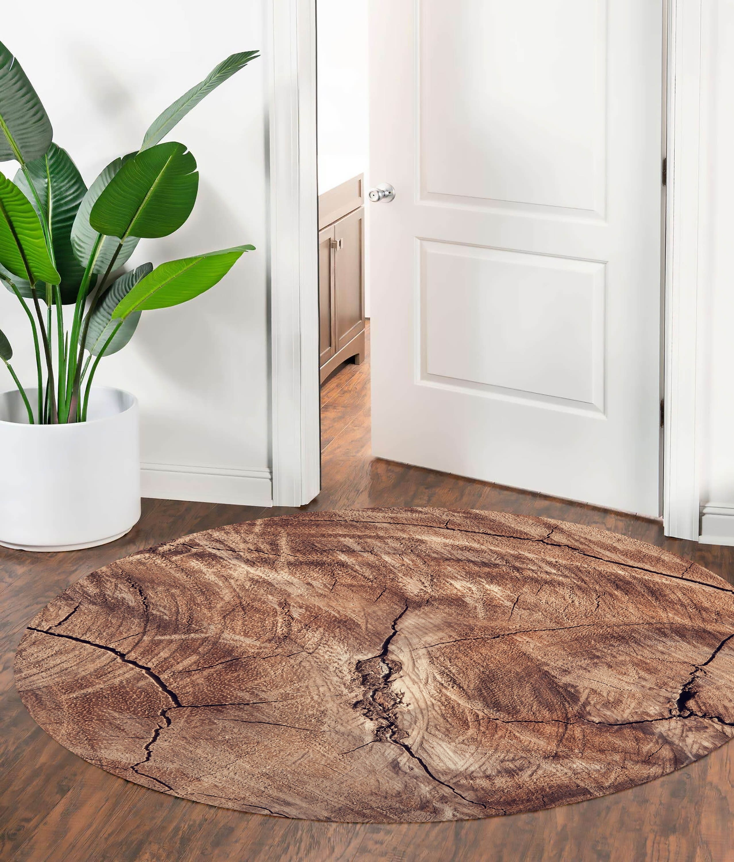 Tree Stump Rug,wood Pattern Rug,round Area Rug,wood Patterns,tree Rug