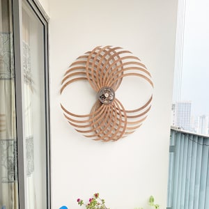 Kinetic Sculpture, Infinity Wooden 3d Kinetic Wall Sculpture, Wood Unique Wall Decor Art, Special Sacred Geometry, Big Infinity Spin