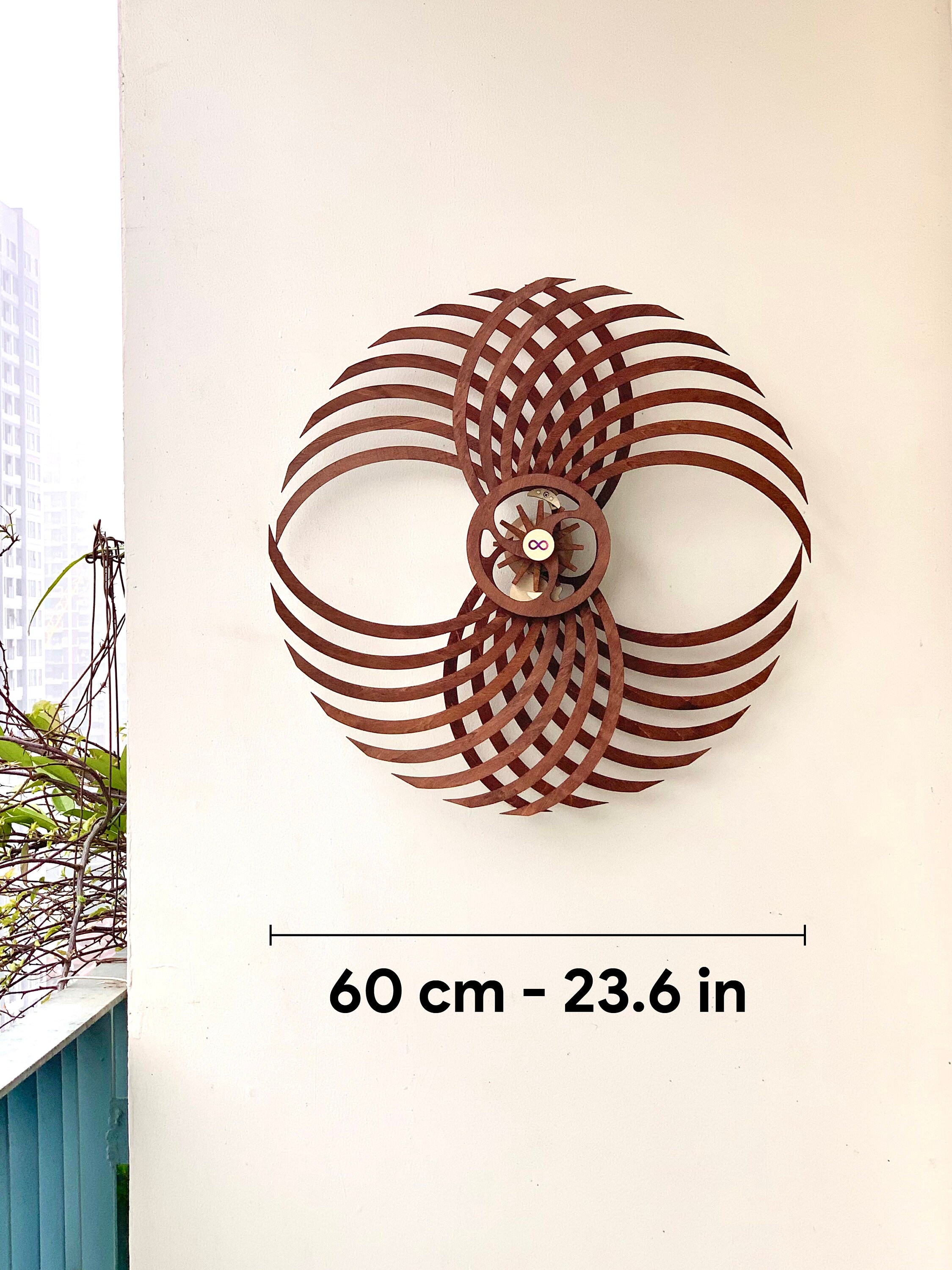 Hyperi Kinetic Sculpture, Wooden Flower 3d Kinetic Wall Sculpture, Wooden  Unique Wall Decor Art, Special Sacred Geometry, Big Infinity Spin 