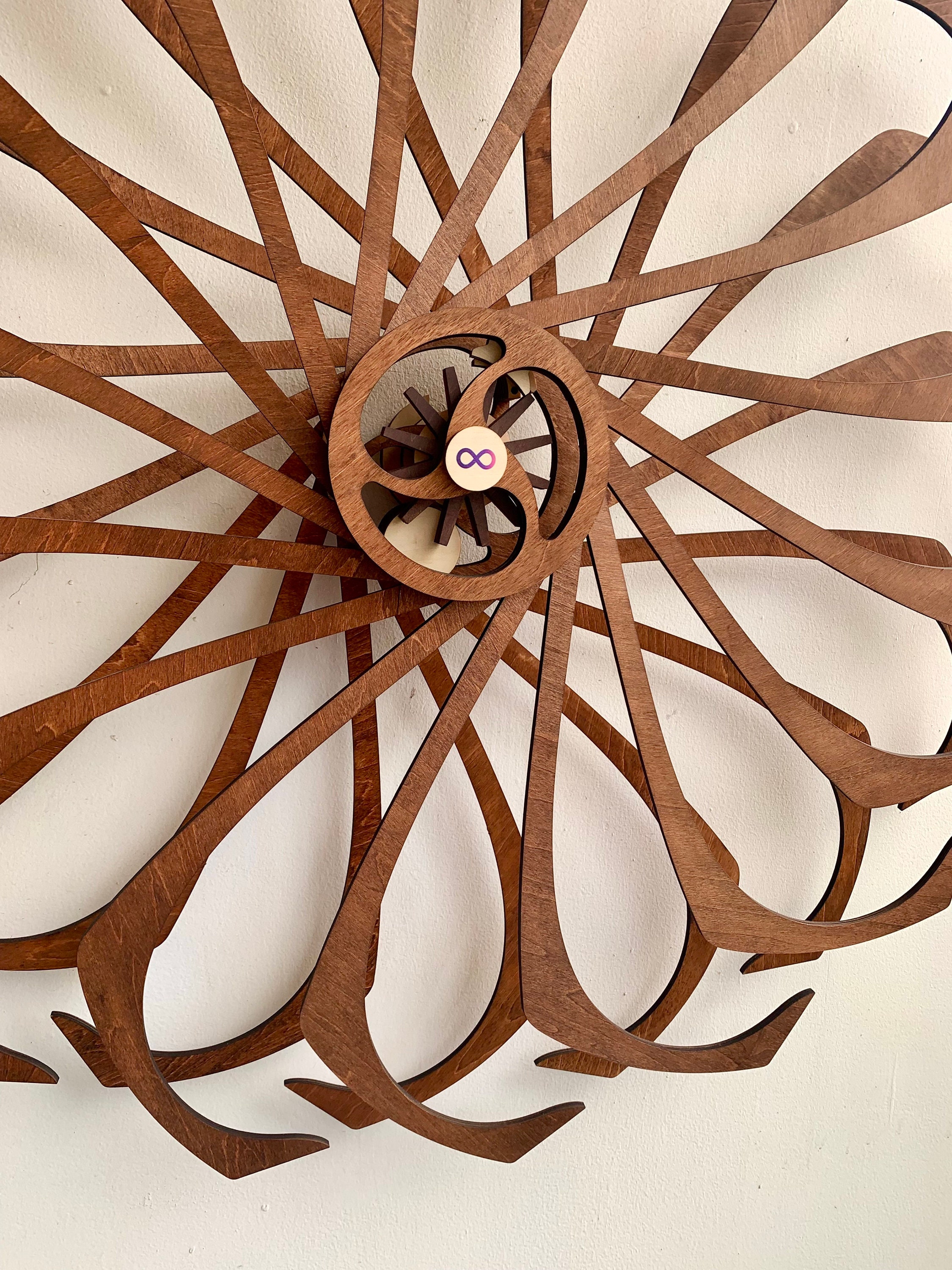 Hyperi Kinetic Sculpture, Wooden Flower 3d Kinetic Wall Sculpture, Wooden  Unique Wall Decor Art, Special Sacred Geometry, Big Infinity Spin 