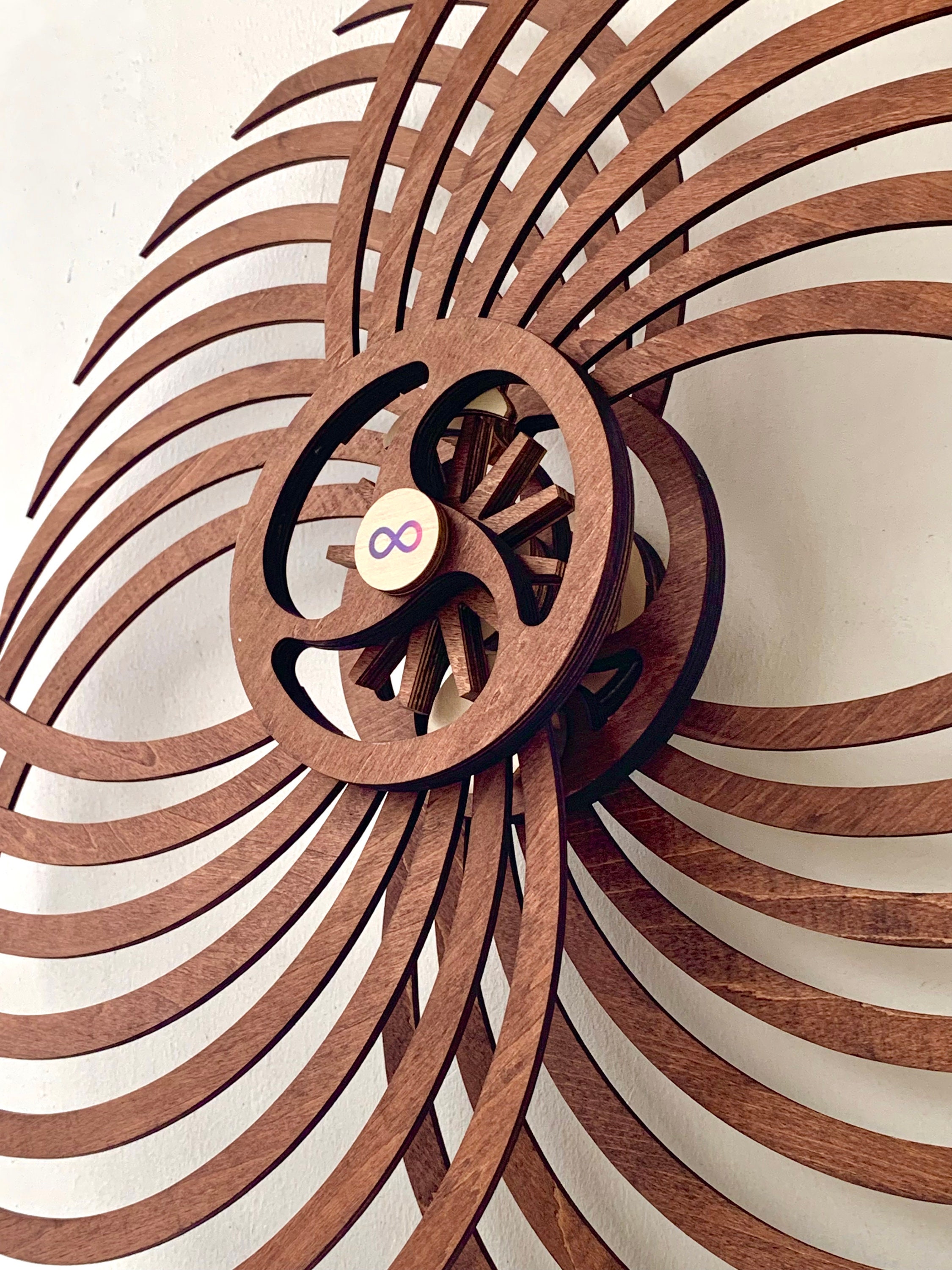 Hyperi Kinetic Sculpture, Wooden Flower 3d Kinetic Wall Sculpture, Wooden  Unique Wall Decor Art, Special Sacred Geometry, Big Infinity Spin 