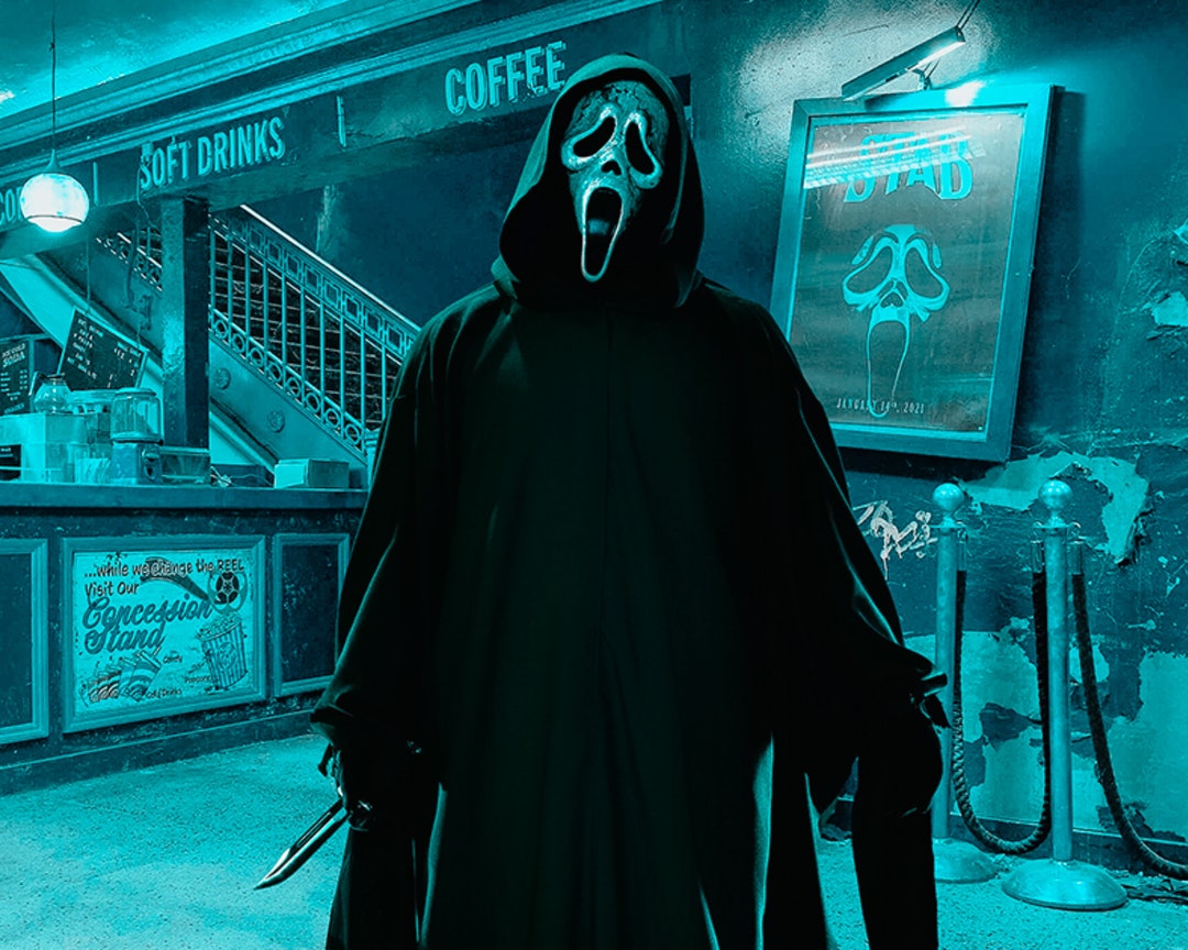 Scream 7 Robe Costume, Ghostface Robe, Ghostface Scream Cloak, Black Ghostface Sparkle Scream