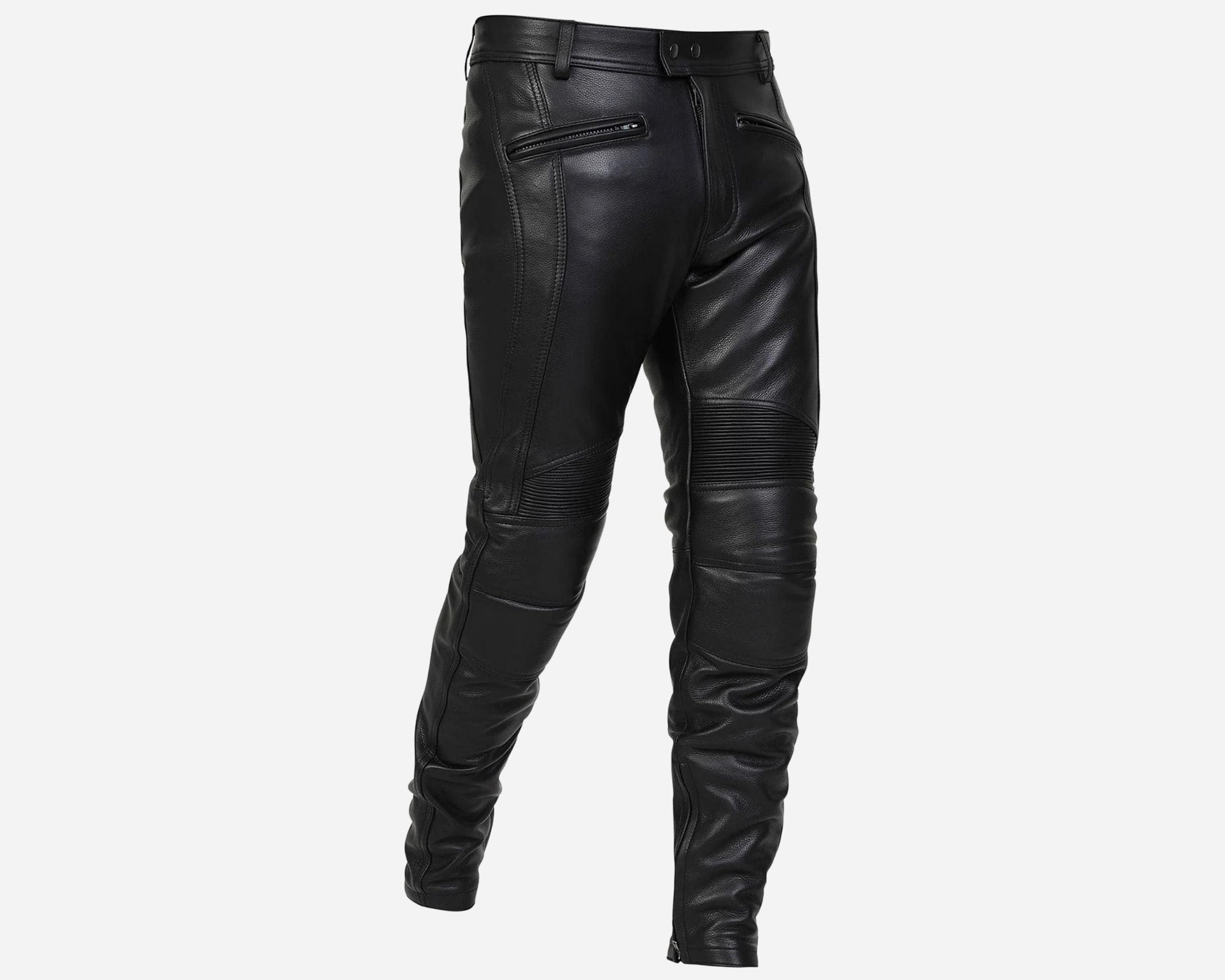 Leather Pant Mens Black, Handmade Genuine Leather Biker Pant