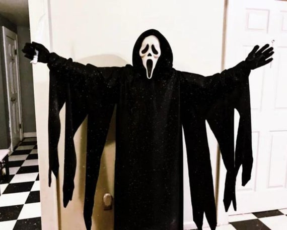 Scream 6 Ghost Black Hooded Costume