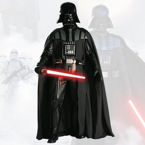 Darth Vader Cosplay Suit, Drath Vader Full Costume Outfit, Darth Vader Cape, Code piece, Gloves