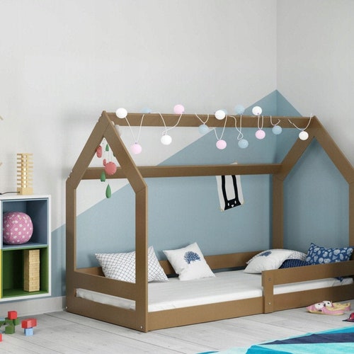 Montessori Twin House Bed Plans. DIY Project Etsy