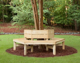 Hexagon Tree Bench  Plans. DIY Plans