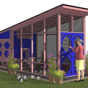 DIY Chicken Coop 19&#39; x 6&#39;  Plans (digital PDF) - Backyard Chicken Hutch - Hen House