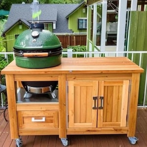 Plannen voor DIY-grillkar – Aangepaste tafel voor Big Green Egg en Kamado Joe