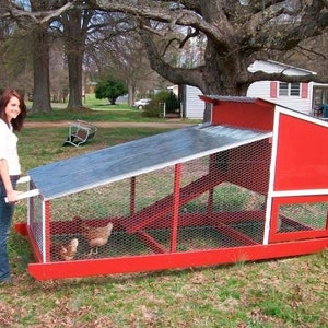 DIY Movable Hühnerstall Pläne PDF - 48 &quot;x120&quot; - Hinterhof Hühnerstall