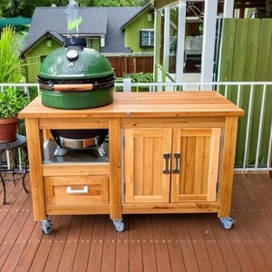 DIY Grill Cart Plans – Custom Table for Big Green Egg & Kamado Joe
